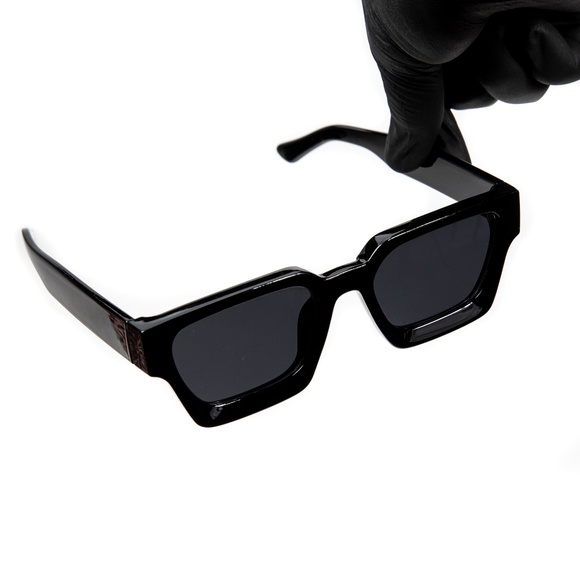 Large Super Dark Black Tint Top Quality Acetate Men's Hip Hop Sunglasses - Picture 1 of 5